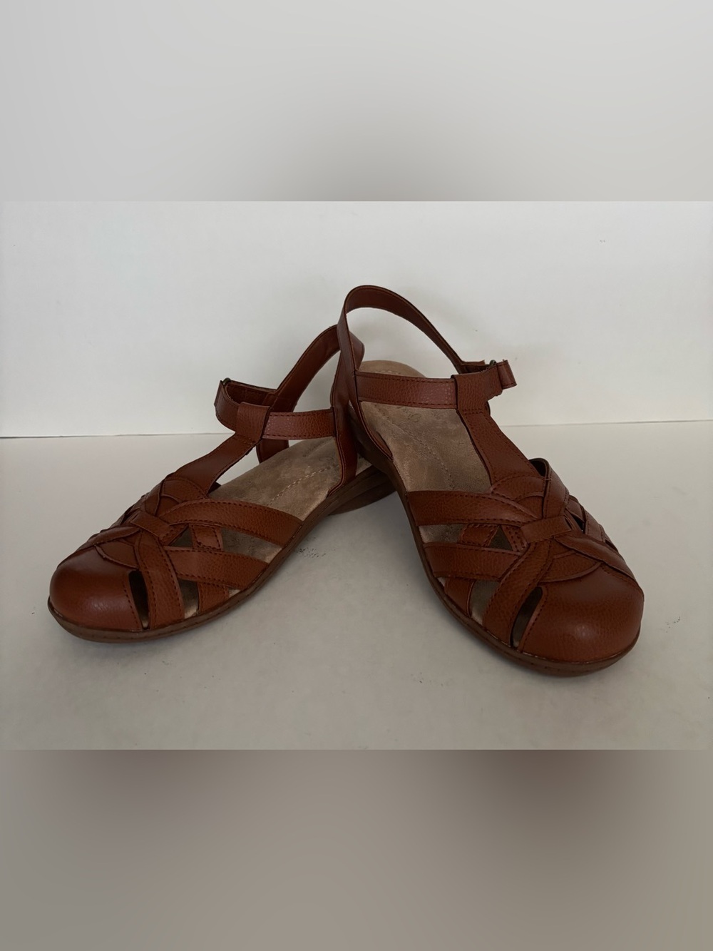 Baretraps Brixton Tan Leather Strappy T-Bar Sandals